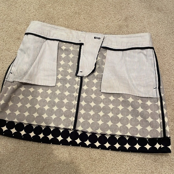 J CREW Mini Skirt Navy/White PolkaDot - Picture 4 of 6